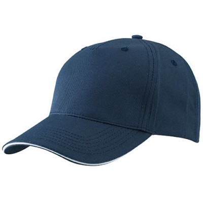 Cappelli 5 Panel Sandwich Cap colore navy/white taglia UNICA