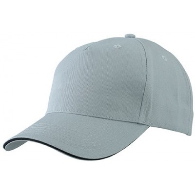 Cappelli 5 Panel Sandwich Cap colore light-grey/black taglia UNICA