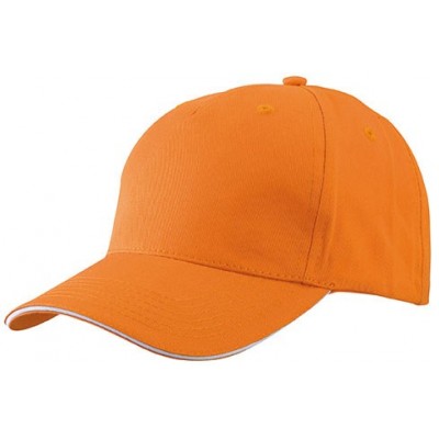 Cappelli 5 Panel Sandwich Cap colore orange/white taglia UNICA