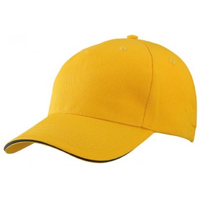 Cappelli 5 Panel Sandwich Cap colore gold-yellow/navy taglia UNICA