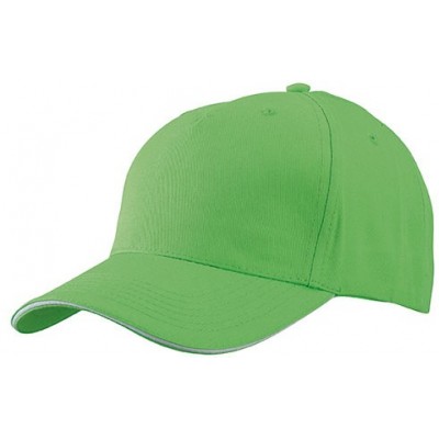 Cappelli 5 Panel Sandwich Cap colore lime-green/white taglia UNICA