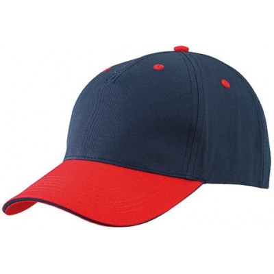 Cappelli 5 Panel Sandwich Cap colore navy/red/navy taglia UNICA