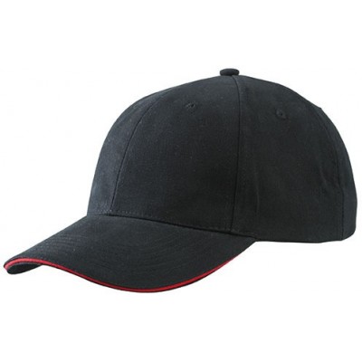 Cappelli Light Brushed Sandwich Cap colore black/red taglia UNICA