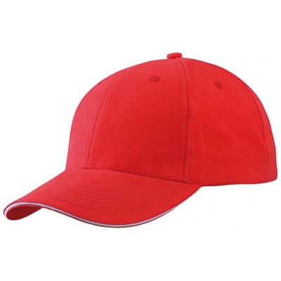 Cappelli Light Brushed Sandwich Cap colore red/white taglia UNICA