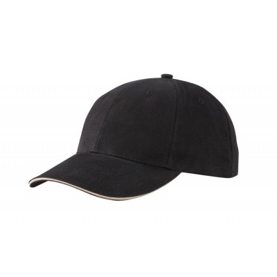 Cappelli Light Brushed Sandwich Cap colore black/beige taglia UNICA