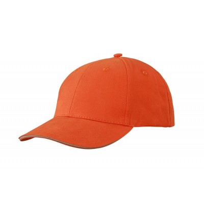 Cappelli Light Brushed Sandwich Cap colore dark-orange/beige taglia UNICA