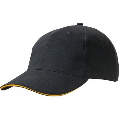 Cappelli Light Brushed Sandwich Cap colore black/gold-yellow taglia UNICA