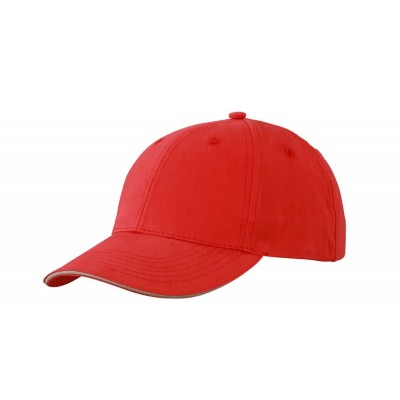 Cappelli Light Brushed Sandwich Cap colore red/beige taglia UNICA