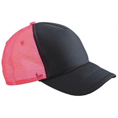 Cappelli 5 Panel Retro Mesh Cap colore black/neon-pink taglia UNICA