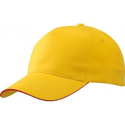 Cappelli 5 Panel Promo Sandwich Cap colore gold-yellow/red taglia UNICA