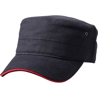 Cappelli Military Sandwich Cap colore black/red taglia UNICA