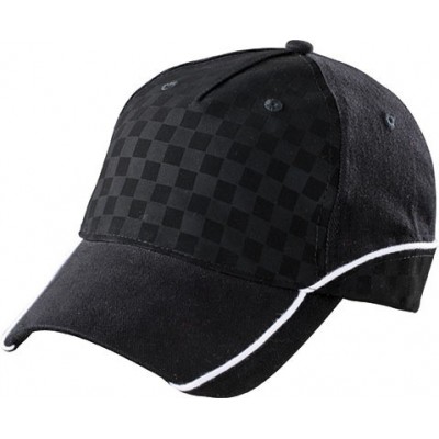 Cappelli 5 Panel Racing Cap Embossed colore black/black/white taglia UNICA