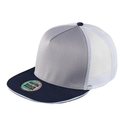 Cappelli Pro Cap Mesh 5 Panel colore light-grey/navy taglia UNICA