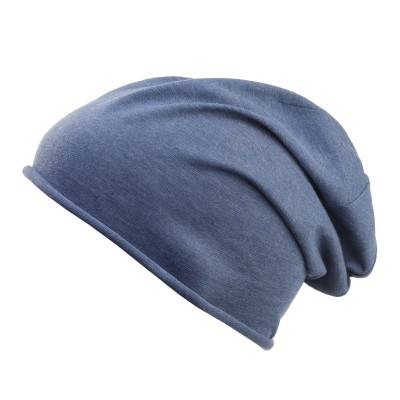 Cappelli Bio Cotton Beanie colore light-denim-melange taglia UNICA