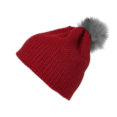 Cappelli Fine Crocheted Beanie colore red/silver taglia UNICA