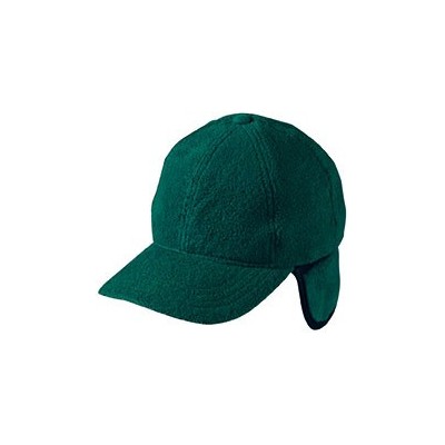 Cappelli 6 Panel Fleece Cap with Earflaps colore dark-green taglia UNICA