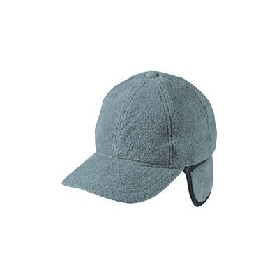 Cappelli 6 Panel Fleece Cap with Earflaps colore grey taglia UNICA