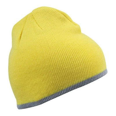 Cappelli Beanie with Contrasting Border colore yellow/light-grey taglia UNICA