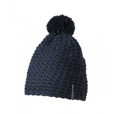 Cappelli Unicoloured Crocheted Cap with Pompon colore navy taglia UNICA