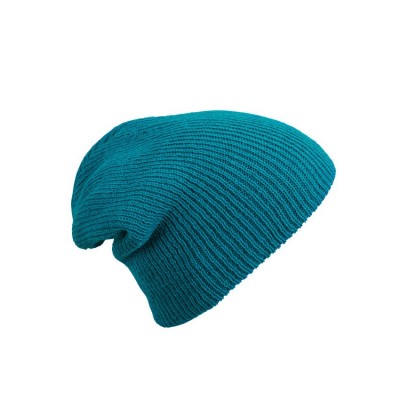 Cappelli Knitted Long Beanie colore petrol taglia UNICA