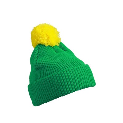 Cappelli Pompon Hat with Brim colore ferngreen/yellow taglia UNICA