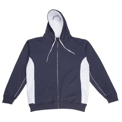 Felpe Contrast Hooded Sweat Full Zip colore blue-white taglia S