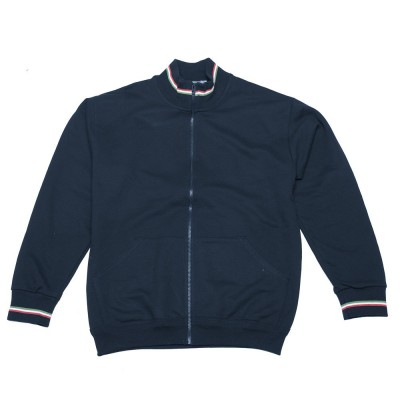 Felpe Sweat with Full Zip colore blue-tricolor taglia S