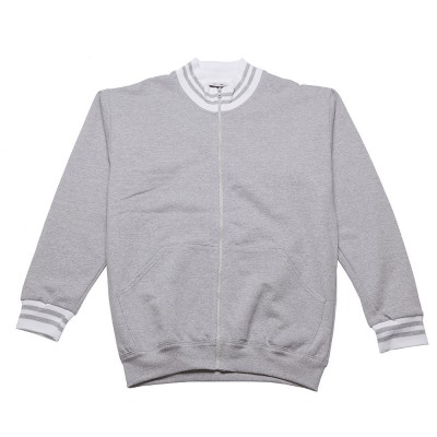 Felpe Sweat with Full Zip colore grey melange-white taglia L