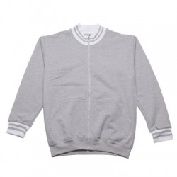 Felpe Sweat with Full Zip colore grey melange-white taglia XL