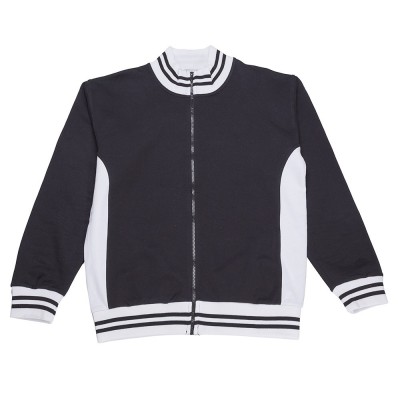 Felpe Sweat Full Zip Bicolor colore black-white taglia L