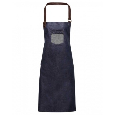 Ho.Re.Ca. Division Waxed Look Denim With Faux Leather ather colore indigo denim taglia UNICA