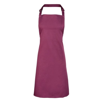 Ho.Re.Ca. Denim Bib Apron colore aubergine taglia UNICA