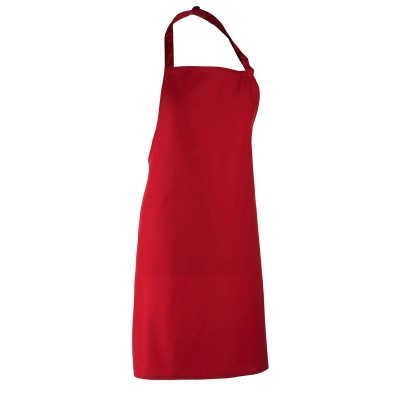 Ho.Re.Ca. Denim Bib Apron colore burgundy taglia UNICA