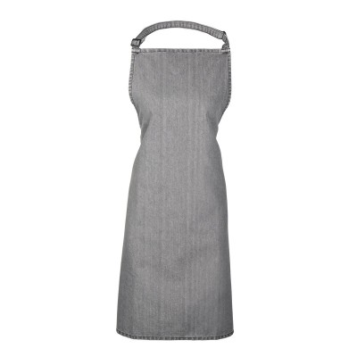 Ho.Re.Ca. Denim Bib Apron colore grey denim taglia UNICA