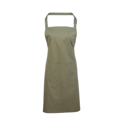 Ho.Re.Ca. Colours Bib Apron With Pocket colore sage taglia UNICA