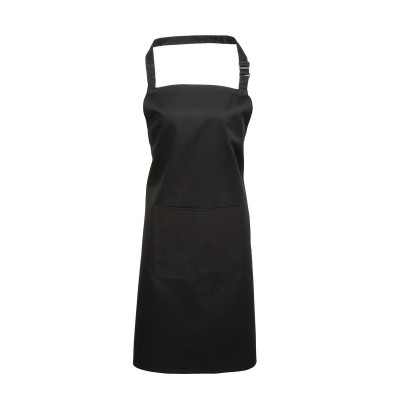Ho.Re.Ca. Colours Bib Apron With Pocket colore black taglia UNICA