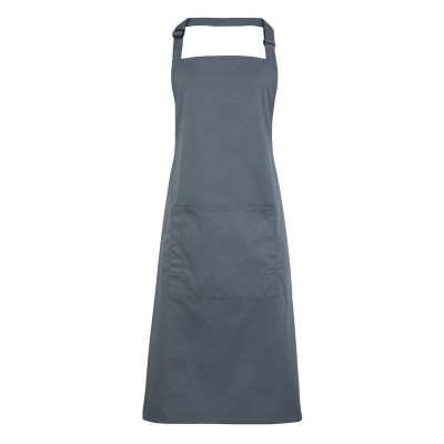 Ho.Re.Ca. Colours Bib Apron With Pocket colore steel taglia UNICA