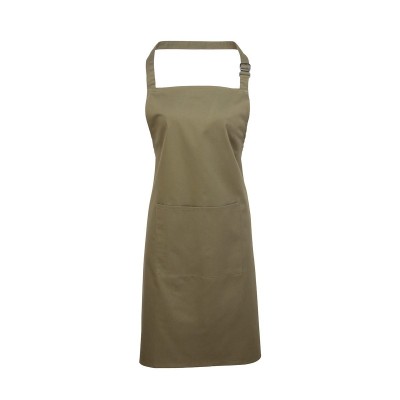 Ho.Re.Ca. Colours Bib Apron With Pocket colore olive taglia UNICA