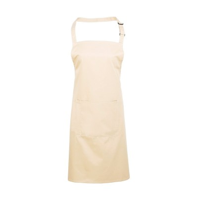 Ho.Re.Ca. Colours Bib Apron With Pocket colore natural taglia UNICA