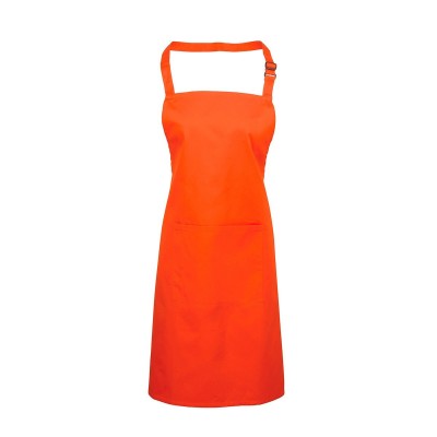 Ho.Re.Ca. Colours Bib Apron With Pocket colore orange taglia UNICA