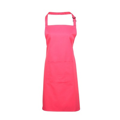 Ho.Re.Ca. Colours Bib Apron With Pocket colore fuchsia taglia UNICA
