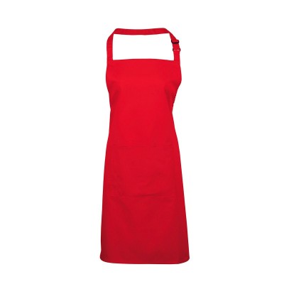 Ho.Re.Ca. Colours Bib Apron With Pocket colore red taglia UNICA