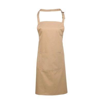 Ho.Re.Ca. Colours Bib Apron With Pocket colore khaki taglia UNICA
