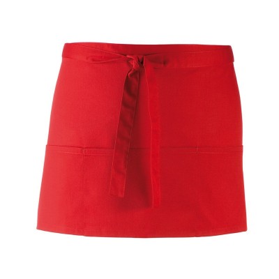Ho.Re.Ca. Colours Collection' Three Pocket Apron colore red taglia UNICA