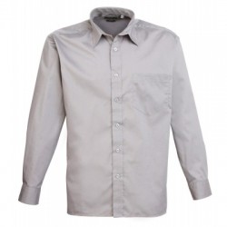 Camicie Men's Long Sleeve Poplin Shirt colore silver taglia L