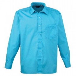 Camicie Men's Long Sleeve Poplin Shirt colore turquoise taglia M