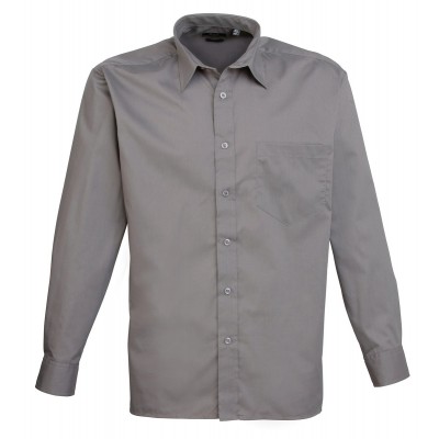Camicie Men's Long Sleeve Poplin Shirt colore dark grey taglia S