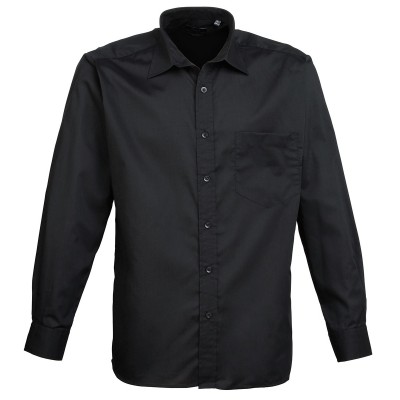 Camicie Men's Long Sleeve Poplin Shirt colore black taglia XXL