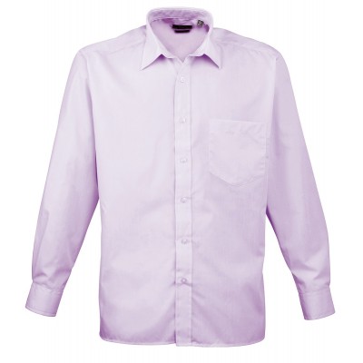 Camicie Men's Long Sleeve Poplin Shirt colore lilac taglia XXL