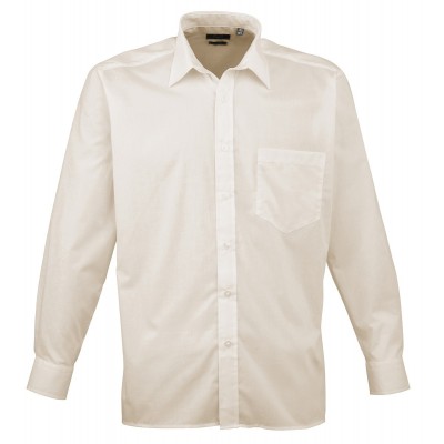 Camicie Men's Long Sleeve Poplin Shirt colore natural taglia XL
